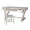 International Concepts Executive Desk, with Zosiac Base 32 in D X 32 H, 30 W X Hardwood, Unfinished K-OF64T-64Z - alternate 9